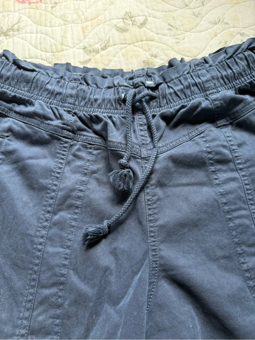 Sonoma Navy Wide-Leg Pull-On Pants - Picture 2 of 5